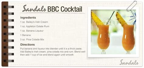 bbc drink recipe sandals|More.